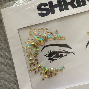 NASTY GAL SHRINE Heart of Gold Face Jewels NEW face rhinestones jewelry